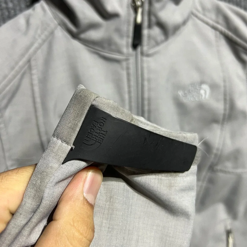 The North Face Apex Bionic Jacket Women Size S‎ Gray Softshell Fleece Lined Coat